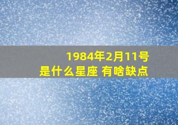 1984年2月11号是什么星座 有啥缺点